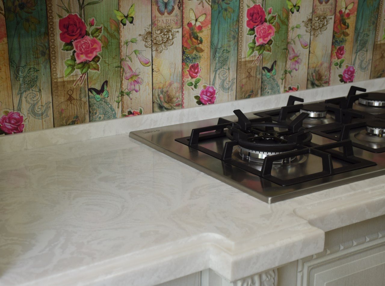 Beautiful kitchen using Corian stone