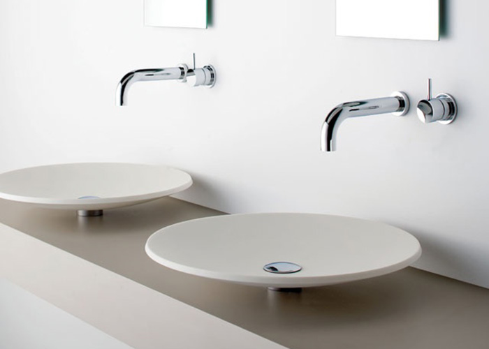 Bathroom sink made of Corian
